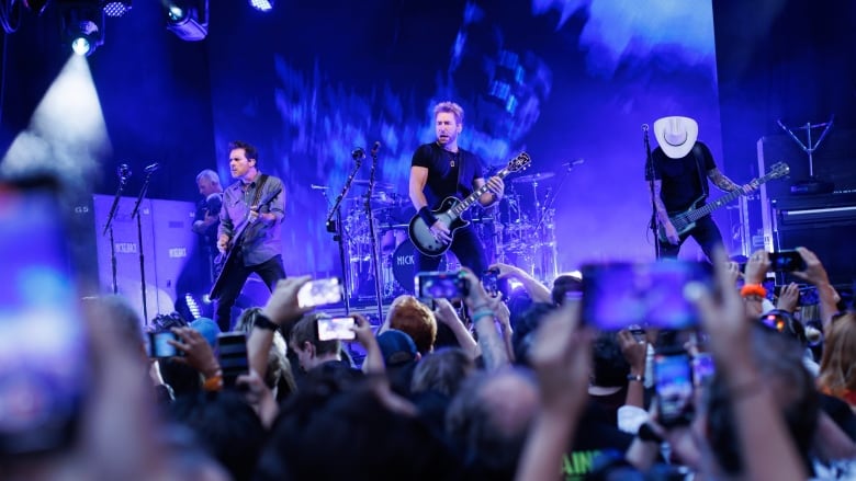 Nickelback performs during the Toronto International Film Festival on Friday, Sept. 8, 2023.
